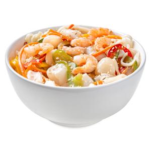 Удон в сливочном соусе с морепродуктами