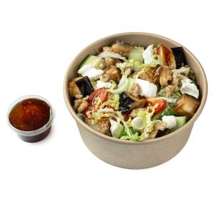 Салат с баклажаном и грецким орехом