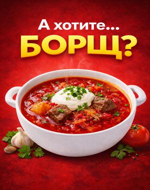 А хотите борщ?