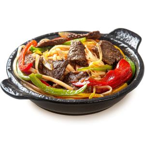 Удон в остро-сладком соусе с говядиной