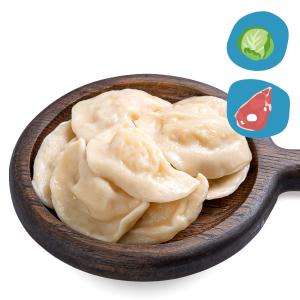 Вареники с капустой и мясом отварные